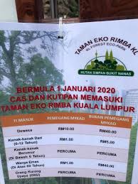 Taman eko rimba kl | vlog⁴ 21. Destinasi Bajet Dah Kena Bayar Harga Pas Masuk Taman Eco Rimba Kl Mulai 1 Januari 2020 Facebook