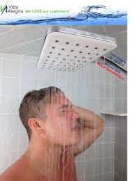 Vida Alegría RAINFOREST Shower Head; 14x8-Inch Overhead Rain Shower  (Chrome) : Amazon.sg: DIY and Tools