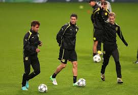 Mario Gotze Robert Lewandowski And Marco Reus Of Borussia Dortmund Dortmund Borussia
