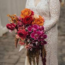 Happy smiling african american loving woman standing on bridge on wedding day outdoors. Ceciliafox On Instagram Who Doesn T Love A Big Colourful Bouquet Georgiaverrells Colorful Bouquet Flowers Bouquet