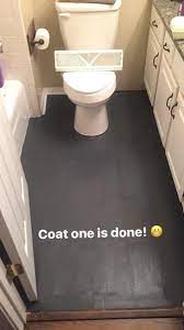 Most spend $5,500 for a full renovation of a 45 sq.ft. Family Parenting Pet And Lifestyle Tips That Bring Us Closer Together Painted Bathroom Floors Linoleum Flooring Painted Bathroom
