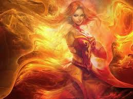 Fire Lady Flame Art Fire Goddess Fantasy Art