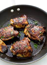 Sticky Asian Chicken Thighs Recipe Asian Chicken Thighs Spicy Recipes Asian Chicken