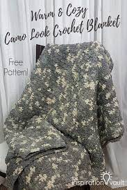 New Warm Cozy Camo Look Crochet Blanket New Baby Blanket Crochet