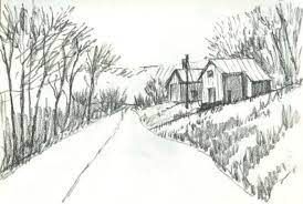  12 Contoh Lukisan Pemandangan Untuk Pemula 57 Gambar Sketsa Pemandangan Alam Pantai Gunung Dan Desa Download Cara Me Pemandangan Sketsa Menggambar Sketsa