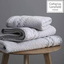 Find great deals on towel sets at kohl's today! Catherine Lansfield Malawa Geo Grey Towels Silver Luxury Bathroom Towel Sets Ebay