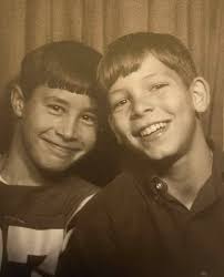 Don Richard, Randy Broadwater, TIm Fulton, and Ron Keith roll Wilmington  and Western's handcar through Ashland, DE in 1984.