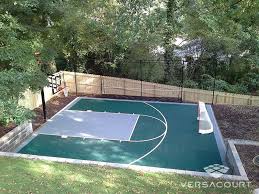 Backyard Basketball Court With Rebounder Hockey Net Quadra De Basquete Ideias Para O Lar Campo Futebol