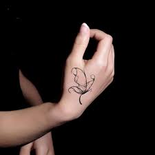 Temporary Tattoo SET Butterflies Love Love Heart Flowers Butterfly Flower