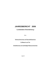 Berlin, 13407 germany berlin local business. Jahresbericht 2006 Landeslabor Berlin Brandenburg