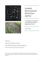 PDF) Investigation into plastic in food waste derived digestate and soil