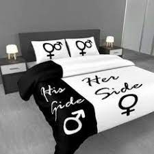 A bed sheet is a rectangular piece of cloth used either singly or in a pair as bedding, being placed immediately below or above bed occupants. 14 His Hers Comforter Sets Ideas Comforter Sets Black Sheets Bed Pillows