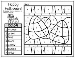 Dinosaur coloring pages alphabet coloring pages printable coloring pages coloring sheets coloring books teaching numbers numbers kindergarten numbers preschool online coloring for kids. Halloween Activities Color By Number And Writing Pages Freebie Tpt