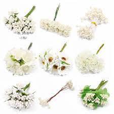 Types of white flowers for wedding. 6 10 12 50 60 70 90 144pcs Mix White Flower Cherry Stamen Berries Bundle Diy Christmas Wedding Cake Gift Box Wreaths Decor Hot Price Eb925 Goteborgsaventyrscenter