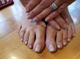 We have gathered the best tips and tricks for you, and inspirational toenail. Bridal Mother Of The Bride Ombre French Matching Mani Pedi Feet Pedicure In 2019 Bride Nails Bridal Nails Foot Pedicure