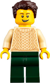 Lego man coloring page from misc. Bricklink Minifigure Twn359 Lego Man With Dark Brown Hair Tan Sweater And Dark Green Legs Town Bricklink Reference Catalog