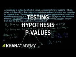 Hypothesis Testing And P Values Hypothesis Testing With One Sample Khan Academy P Value Statistics Math Data Science
