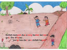 Ditampal di tempat yang mudah dilihat oleh mereka dan menyertakan contoh murid di dalam bilik darjah, bermain komputer, membaca buku cerita Buku Cerita Tahap 2