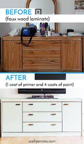 How To Paint Ikea Furniture Laminate Solid Wood And Metal Posh Pennies In 2020 Painting Ikea Furniture Ikea Furniture Painting Laminate Wood
