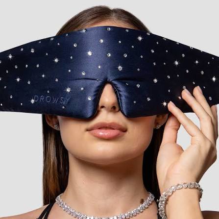 Silk Sleeping Mask with Swarovski® Crystals | Lavish Eye Mask