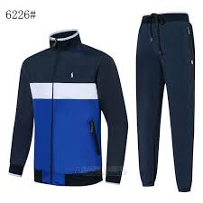 Polo court ralph lauren revers, manches courtes, coupe slim, 2 boutons, matière 100% coton, lavage en machine à 30 degrés. Ralph Lauren Homme Polo 6226 Ensemble Survetement Bleu Blanc Polopascher Fr Tracksuit Track Suit Men Gym Wear Men