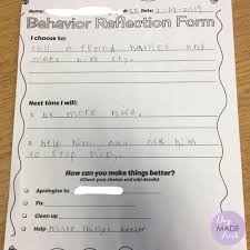 See how the example paragraph is broken into these three sections below the text. How To Use Behavior Reflection Forms With Students Day Made Fresh