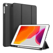 Protective Case For Ipad Pro 7 10 2 Inches 2019 Pu Leather Tpu Back Case Full Protective Case With Pen Holder In 2020 Protective Cases New Ipad Transparent Case