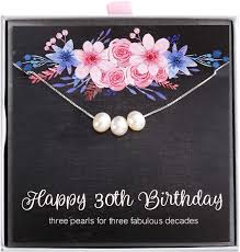 It is definitely one of the best 30th birthday gifts for women, but be warned: Buy Alovesoul 30th Birthday Gifts For Women 3 Decade Jewelry 30 Years Old 3 Pearls 925 Sterling Silver Necklace For Her 1990 Birthday Gifts Ideas Online In Vietnam B08cz4367f