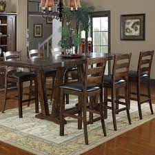 Upholstered bar chair with adjustable height. Emerald Home Castlegate 7 Pc Bar Height Table Set Walmart Com Walmart Com