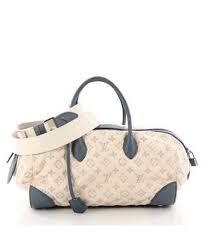 Discover second hand & used louis vuitton bags & get free returns. Louis Vuitton Round Speedy Bag Monogram Denim In White Modesens