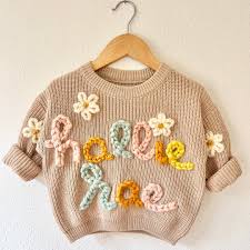 Boho Baby/toddler Name Sweater