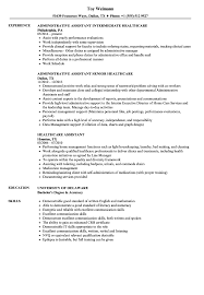 Healthcare Assistant Resume Samples Velvet Jobs