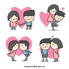 Download the perfect valentines day couple pictures. Free Vector Cute Valentines Day Couple Collection