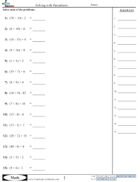For example, express the calculation add 8 and 7, then multiply by 2 as 2 x (8 + 7). Sort By Grade Free Distance Learning Worksheets And More Commoncoresheets