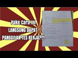 Cara buat lamaran tulis tangan. Cara Tepat Menulis Dan Menata Surat Lamaran Kerja Tulisan Tangan Yang Baik Dan Benar Youtube