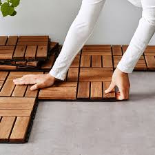 Use the tack cloth to remove any debris caused by the sanding of the primer. Runnen Brown Stained Floor Decking Outdoor Ikea
