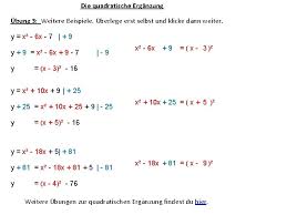 Algebra, dass zum umformen von termen, bei denen eine variable quadratisch vorkommt. Die Quadratische Ergnzung Deine Aufgaben Bei Dieser Lernprsentation