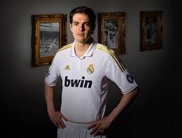Here is a photo of kaka and angel di maria unveiling the new madrid jersey 2011/2012. Best Price Real Madrid Home Kit