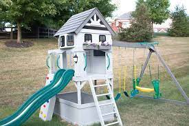 Diy painted swing set makeover. Our Swing Set Makeover How To Make Old Look New Again The Lived In Look