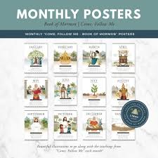2020 Primary Book Of Mormon Monthly Posters The Red Headed Hostess Primary Books Book Of Mormon Mormon