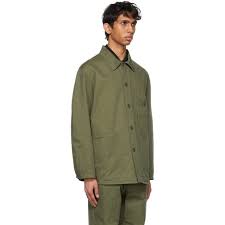 Needles Khaki Herringbone Coverall Jacket Needles