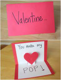Although this card is very easy to make, it probably requires a little explanation, because the method is unusual to say the least! Valentine Cards That Make Your Heart Pop Make And Takes