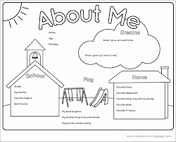 Draw or stick in pictures of instruments you have seen being played at special. Coloring Page All About Me Printable Worksheet Pdf Download