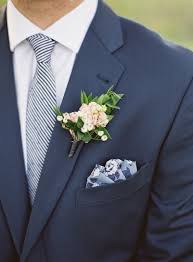 Navy Blue Groom Suit With Floral Blue Pocket Square Blue Suit Wedding Navy Blue Groom Groom Style
