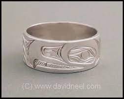 Eagle Ring White Gold First Nations Wedding Ring Gold Band Native American Native Indian Big Earrings Mens Silver Rings Sterling Silver Promise Rings