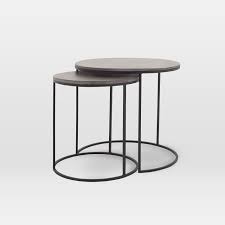 Lavastone Round Nesting Side Tables Set Of 2 549 Per Set Side Table Concrete Outdoor Dining Table Coffee Table