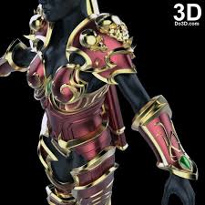 Lady Sylvanas World Of Warcraft Wow Full Body Armor 3d Printable Model Print File By Do3d 03 Lady Sylvanas 3d Printable Models Body Armor Suits