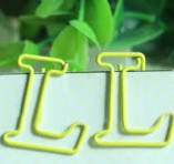Letter L Shaped Paper Clips | Alphabet Decorative Paper Clips (1 dozen)