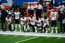When public universities play the national anthem, they are opening a public forum for free expression under the first amendment. Nfl Several Players Kneel For Anthem Some Teams Stay In Locker Room