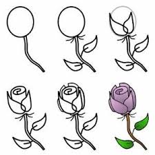Via How To Draw Funny Cartoons Com On Indulgy Com Flower Drawing Easy Flower Drawings Roses Drawing